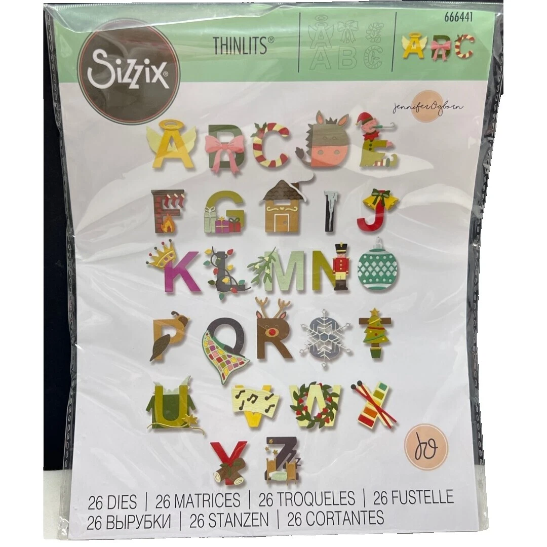 Sizzix Alphabet, Numbers Scrapbooking Die Cutting Cartridges