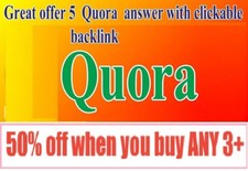 Promote Your Website With 5 HIGH QUALITY Quora Answers Powerful SEO Backlinks 