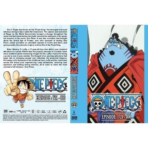 DVD ANIME ONE PIECE COMPLETE COLLECTION OF 720+ TV SERIES 721-800 EPISODES  (DHL