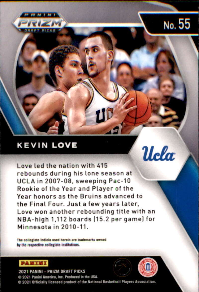 KEVIN LOVE 2021-22 Panini Prizm Draft Picks #55 NBA ID:34065