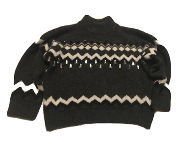 Brandneu M&S Kinder grau Mix verziert Pullover Größe 5-6 Jahre