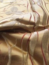 ZANCA tessuto stoffa scampolo LUSSO REGENCY classico misto SETA ORO 90x65 RICAMO