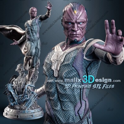 Vision Marvel 3D Printing Unpainted Figure Model GK Blank Kit New Hot Toy Stock