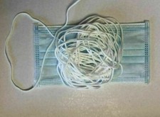  UK 20M 3mm Elastic Band Round Sewing Rope White Cord DIY Material for Face Mask