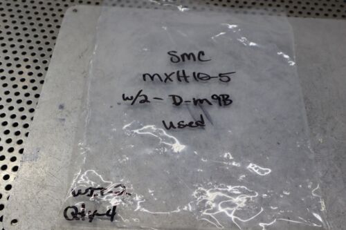 SMC MXH10-5 Slide Cylinder With (2) D-M9B Sensors Used With Warranty See Pics - Picture 2 of 7