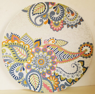 Q SQUARED 16.5'' round SANIBEL melamine PLATTER *brand new, unused