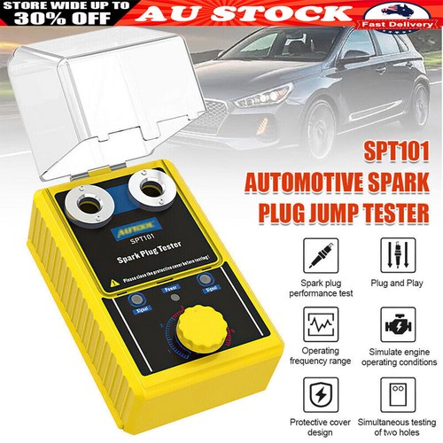 Spark Plug Tester - Dual Hole Automotive Ignition Coil Tester 0-6000 RPM For 12V Vehicles