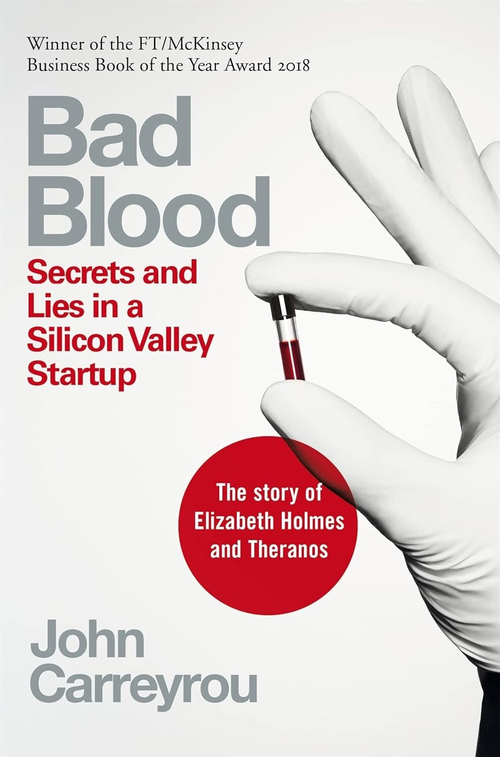 John Carreyrou Bad Blood: Secrets Lies in a Silicon Valley Startup Paperback NEW