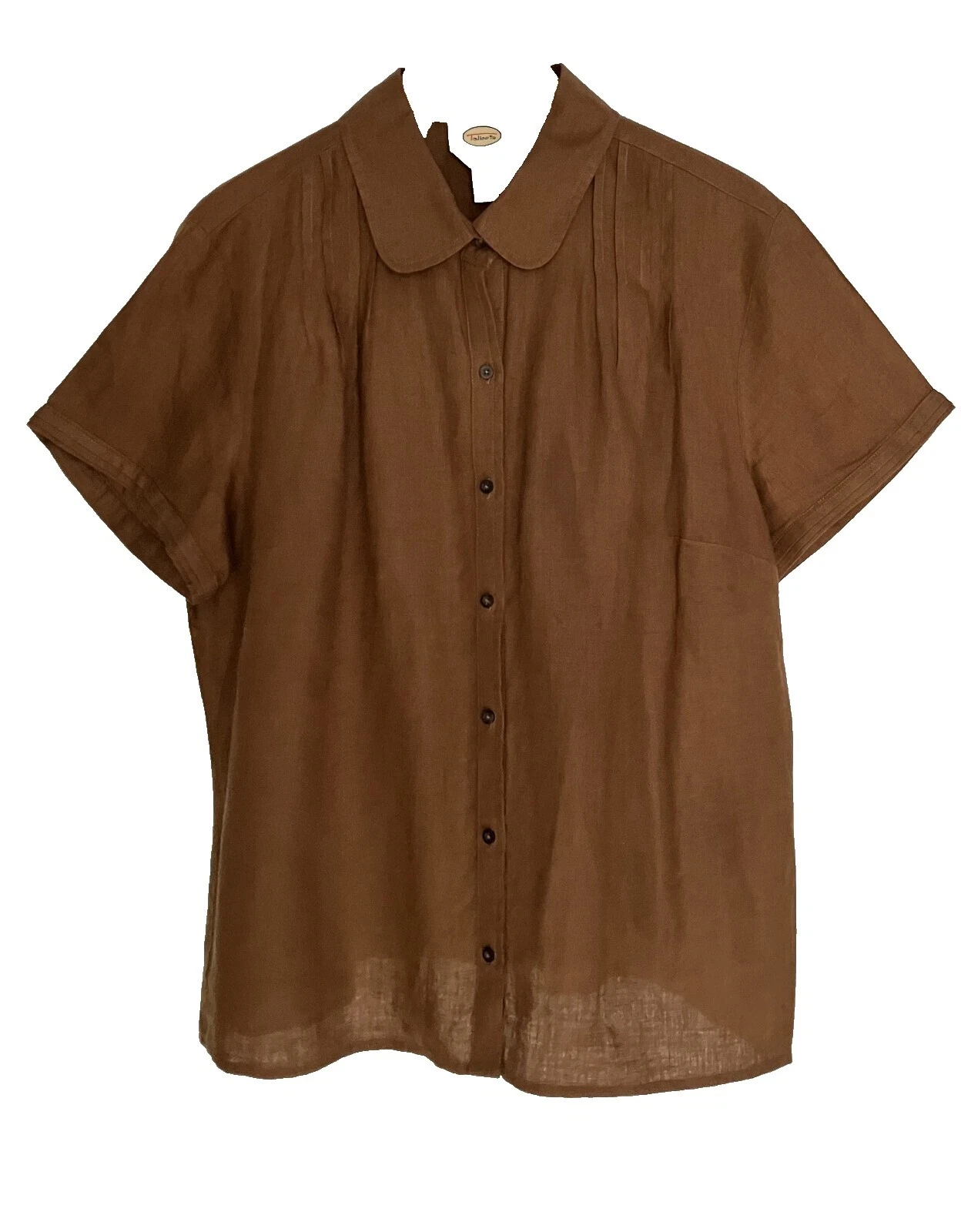 Camisetas Marrón Lino Talbots para Mujeres