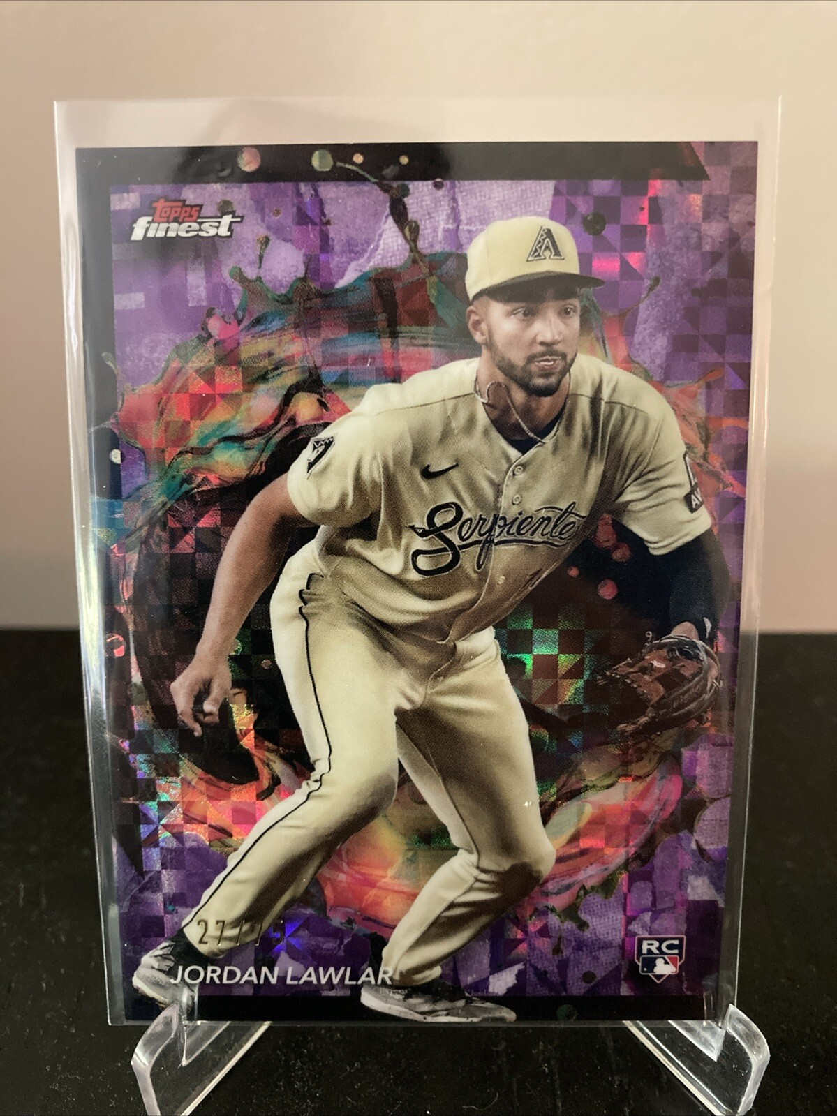 2024 Topps Finest Jordan Lawlar RC Purple Checkerboard /75 SP - #239 Rare Rookie