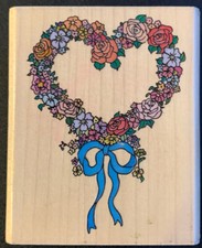 Rubber Stampede Flower Wreath Rubber Stamp