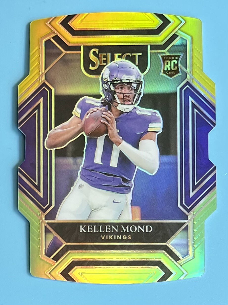 2021 Select Kellen Mond Club Level Green & Yellow Die-Cut Prizm Rookie RC #264