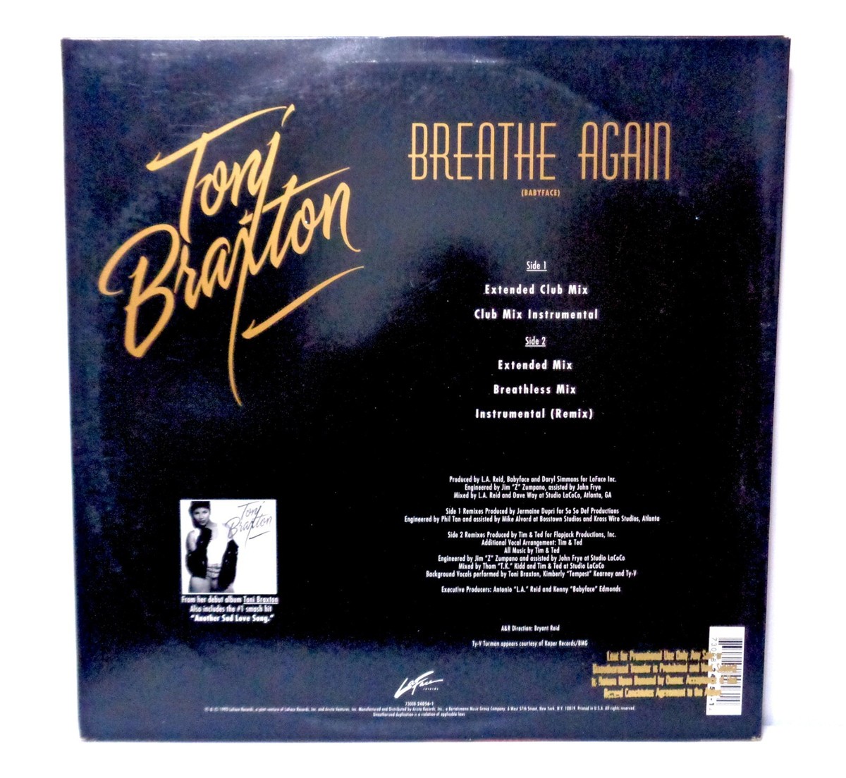 TONI BRAXTON/BREATHE AGAIN 12インチ　アルバムver Toni Braxton ~ Breathe Again (Reprise) ~ Toni Braxton [12