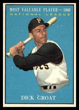 1961 TOPPS DICK GROAT MVP #486 PITTSBURGH PIRATES MID GRADE LOOKS NICER!