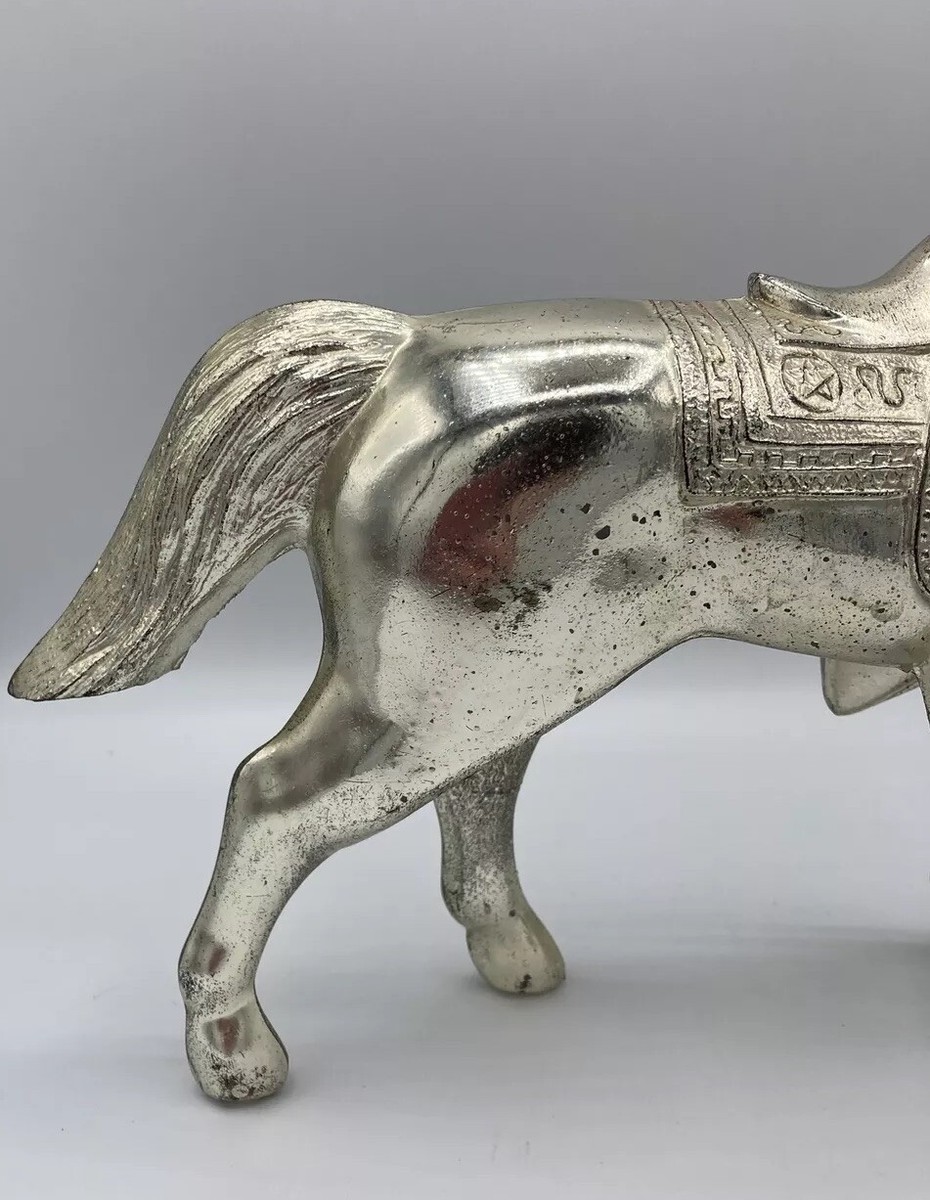 Silver Metal Horse- 11