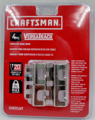 Craftsman VersaTrack pack of 4pcs Silver Steel Multipurpose Tool 