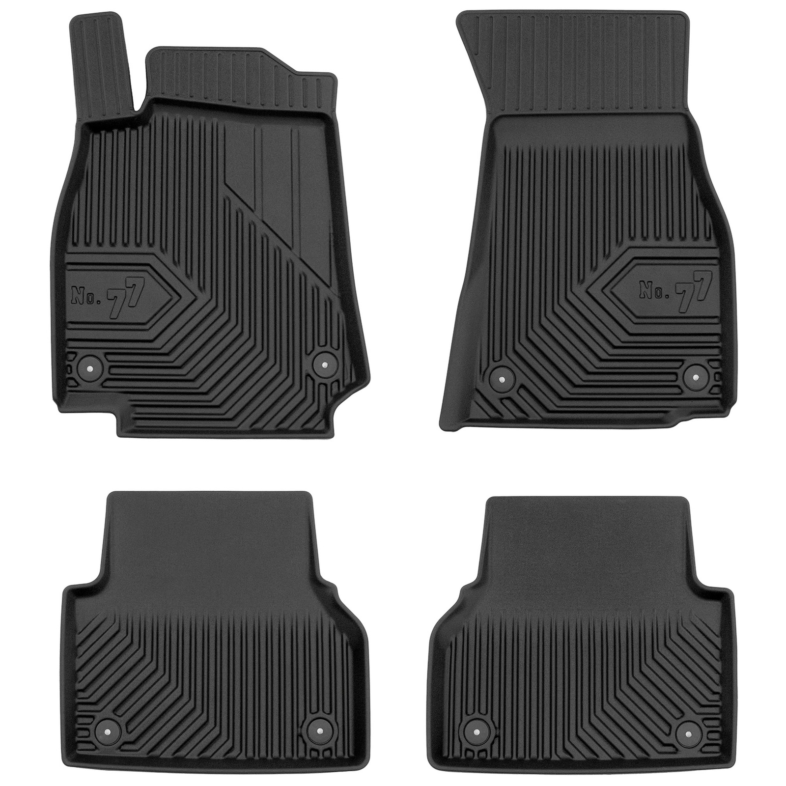 Tapis de sol TPE Frogum No.77 pour Audi A7 Sportback II dès 2018 sur mesure noir