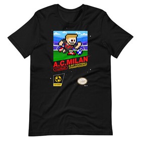 AC Milan FC FIFA Club World Cup Football Soccer Nintendo NES 8-bit Retro T-Shirt