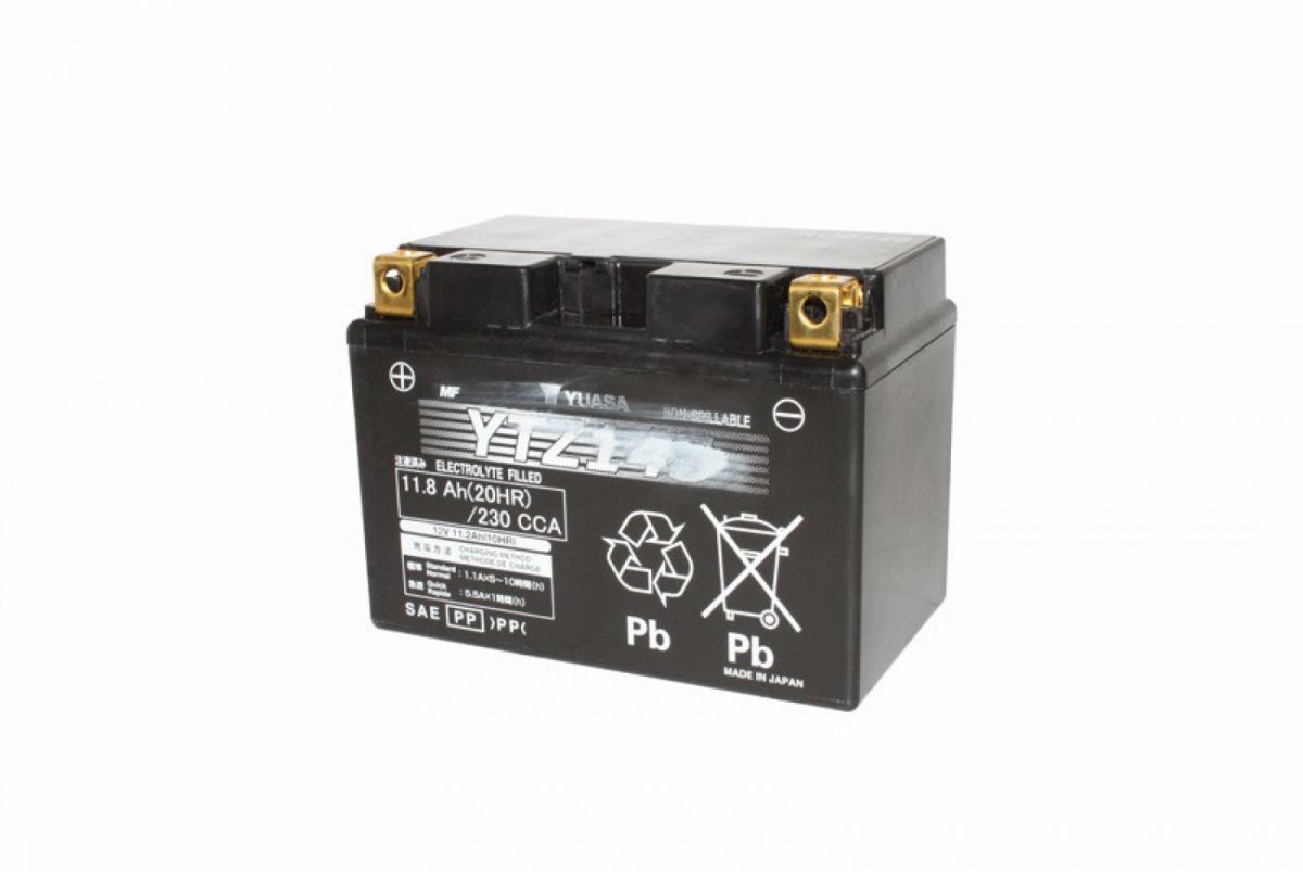 Batterie YTZ14S Yuasa 12V 11.2Ah activée en usine pour moto et scooter