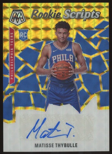 Matisse Thybulle [Gold] #RS-ATH 2019 Panini Mosaic Rookie Scripts card