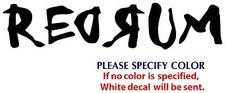 REDRUM Game TV Movie Graphic Die Cut decal sticker Car Truck Boat Window 22"