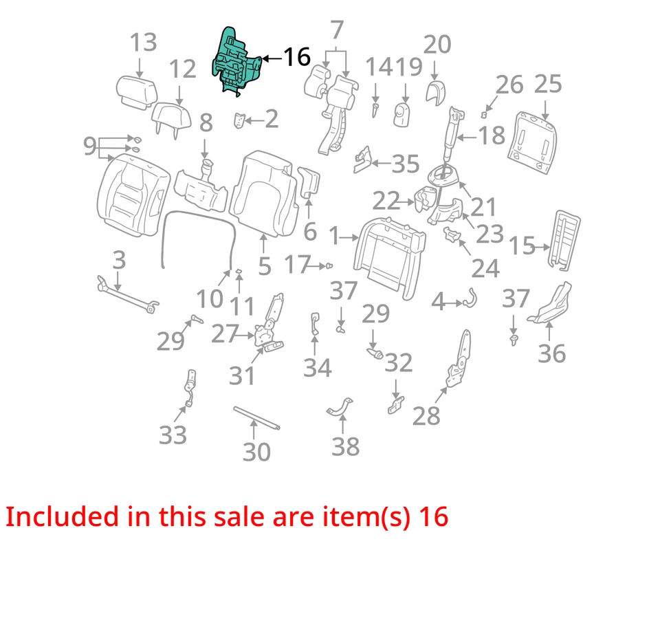 SE ADAPTA A CADILLAC DEVILLE 2004-2005 SOPORTE ASM P/ASIENTO LUMBAR 88957807 - NUEVO OEM Foto 2 de 3