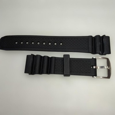 Luminox genuine black rubber belt with logo B