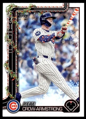 2025 Topps Holiday #H41 Pete Crow-Armstrong Candy Cane Bat