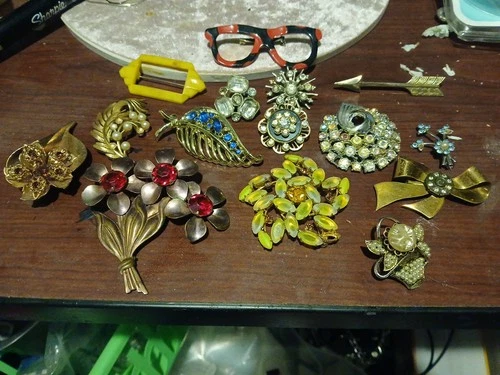 Vintage Costume Jewelry Brooches