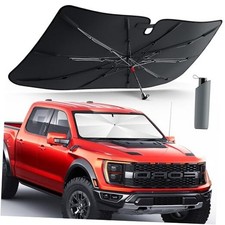 Umbrella Windshield Sun Shade - Large, Car Sunshade for Large 61"L x 33"W 