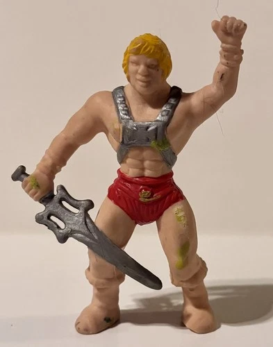 Vintage 1984 He-Man Masters of the Universe Rubber Eraser Toy Figure
