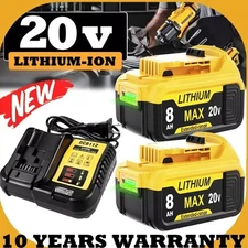 20V FOR DEWALT 20 Volt MAX Lithium-Ion Battery / Charger DCB203 DCB201 DCB200-2