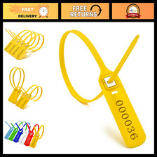 Heavy Duty Plastic Security Seals for Trucks  Trailers, 100 PCS, 15.8" Yellow T
