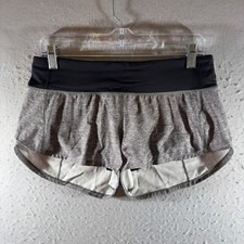 1680 Lululemon Speed Up Running Workout Shorts Heathered Gray Women 6