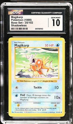 Magikarp (Shadowless) graded CGC 10 for sale on eBay