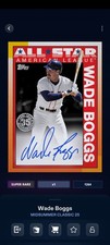 Topps Bunt Midsummer Classic 25 Wade Boggs 1990 Signature Super Rare DIGITAL