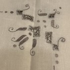 Vintage Linen Tablecloth & 4 New Napkins Beige Embroidered Cutwork Intricate 36” — photo 10