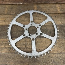 Vintage TA 52T Chainring 80 BCD 6-Bolt Silver Aluminum France Bike 52 Tooth