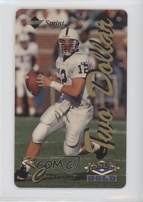 1995 Classic Assets Phone Cards $2 Gold 4387/7741 Kerry Collins Rookie RC 0o9