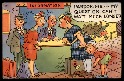 Postcard Pardon Me, My Question Can't Wait Much Longer POSTED