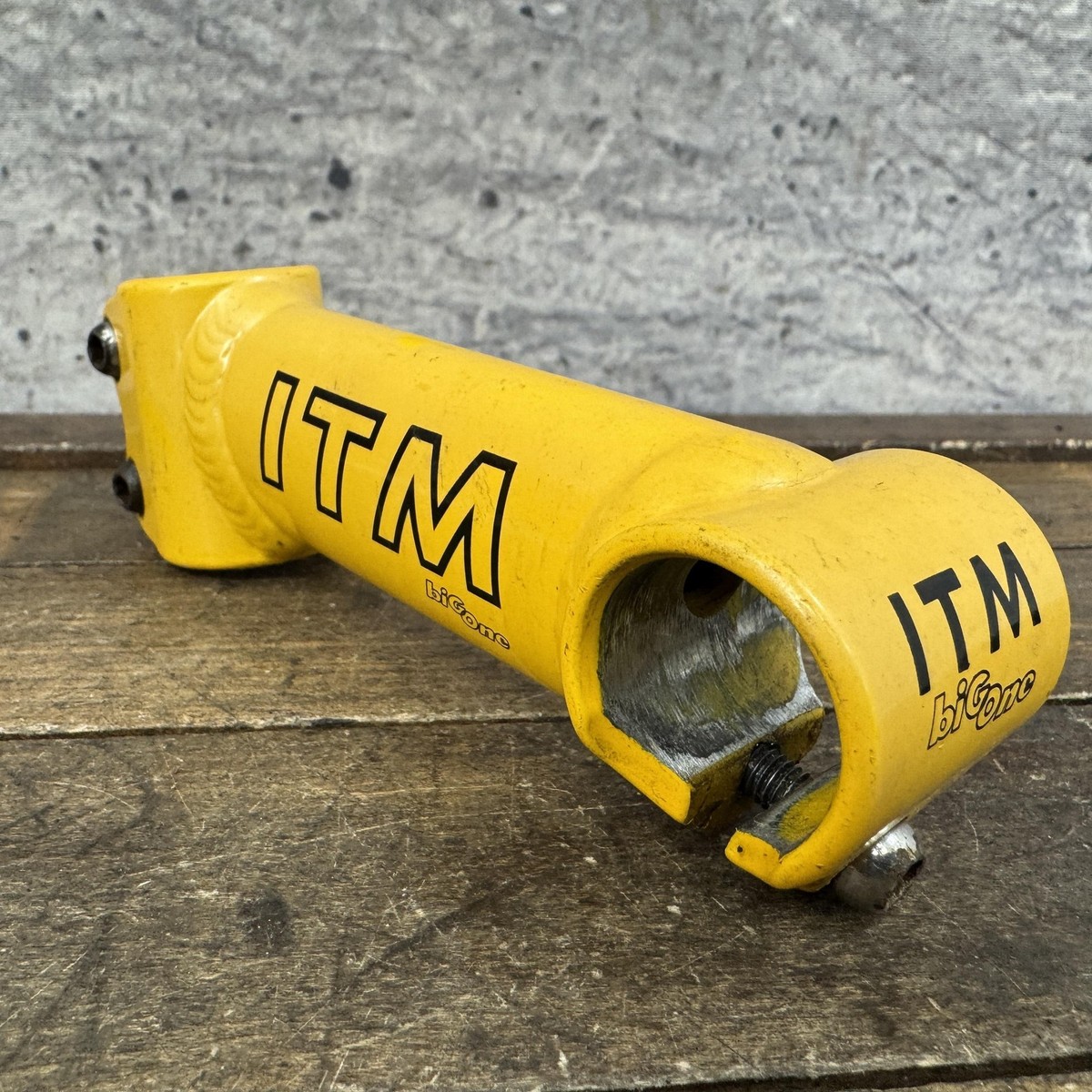 Vintage ITM BiG One Stem 1 1/8 Threadless 26.4 mm Clamp Yellow