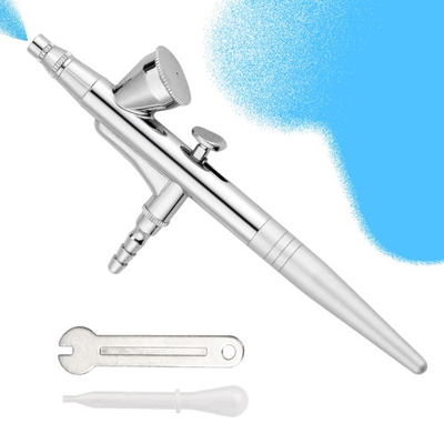 #ad Portable Airbrush Feed Airbrush Nails Pen Paint Spray Silk Makeup Kit Aerogra... $25.49