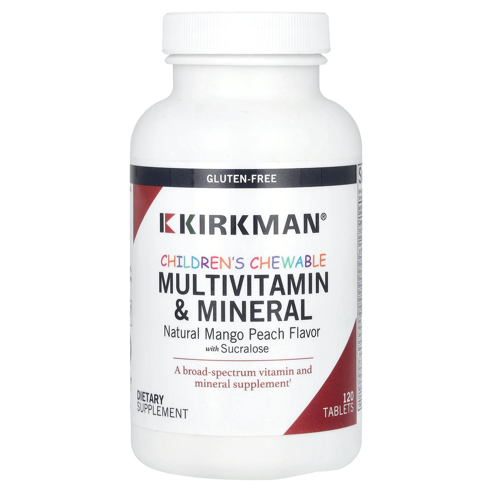 Childrens Chewable Multivitamin - Mineral Natural Mango Peach 120 Tablets 4690₽