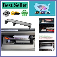 Tacorbo Glove Box Organizer - 2019-2025 Car Accessory 2 Compartments Black Abs