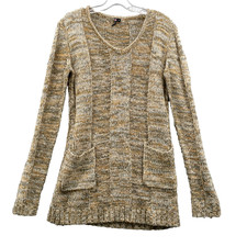 Poof Knit Sweater Dress Womens Medium Earthy Boho Knit Preppy Y2k Academia Cabin