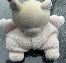Vintage Eden Thermal Teddy Bear Pink White Wa...