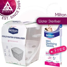 Milton Baby Cold Water Steriliser│Bottle Bucket│with Mini Sterlising Tablet 50Pk