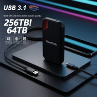 Portable Drive 2TB External Hard Drive Classic Black - PC Laptop and MAC