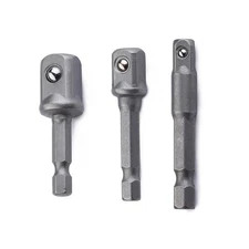  3 Pcs Socket Adapter Drive Extension Set Square Impact Connector