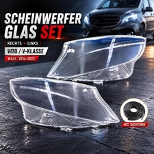 SCHEINWERFER GLAS RECHTS + LINKS Für MERCEDES VITO V-KLASSE W447 2014-2023 DE